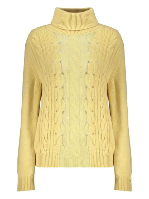 Herno high-neck cable-knit sweater