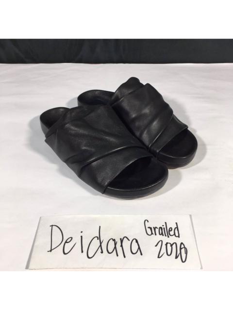 Rick Owens Black Mobius Granola Leather Sandals