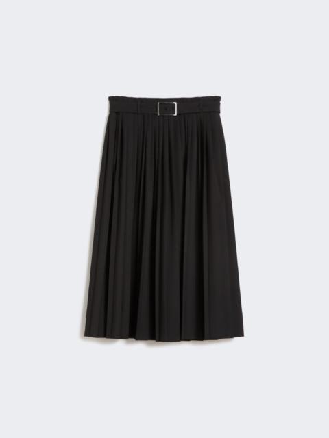 Sportmax Plissé-pleated gabardine skirt - black