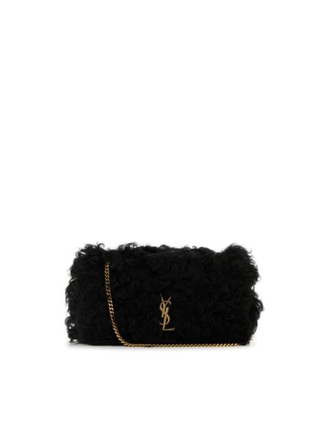 SAINT LAURENT SAINT LAURENT Jamie Medium Black Shearling Shoulder Bag New