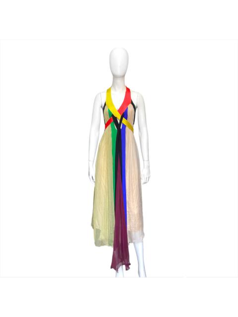 Jean Paul Gaultier Spring 2009 Sex And The City 2 Rainbow Plunging Neckline Cutout Open Back Maxi Dr