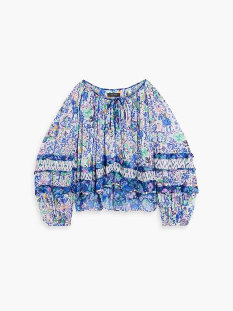 Isabel Marant Vozina ruffled printed georgette blouse
