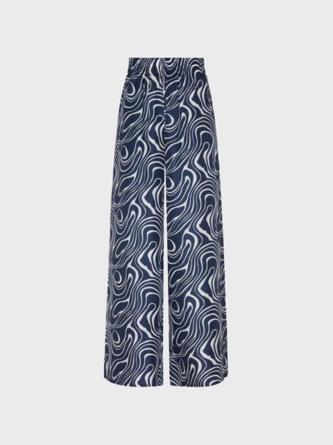 Vilebrequin WOMEN WIDE-LEG SILK PANTS WAVES