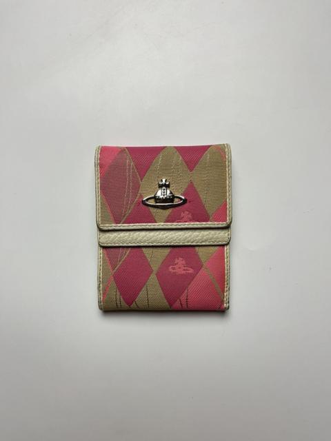 Vivienne Westwood Vivienne Westwood Argyle Pink Long Tri-Fold Wallet