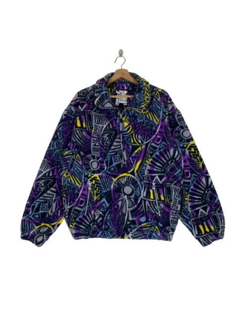 Other Designers Japanese Brand - ✨Zo Line multicolour design fleece half zipper jacket