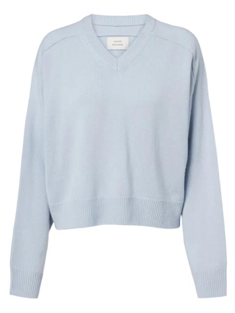 Loulou de Saison Anzor LDS V-neck Sweater in Light Blue