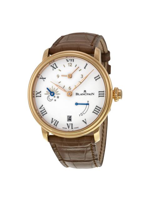 Blancpain Blancpain Villeret Half Timezone Automatic White Dial 18kt Rose Gold Men's Watch 6661-3631-55B
