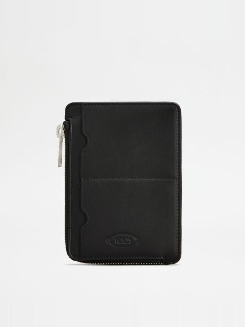 Tod's POUCH IN LEATHER SMALL - BLACK