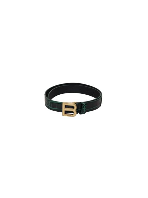 BALENCIAGA Balenciaga Hourglass Green Croc-Embossed Leather Belt (75) - Brand New w/ Tags