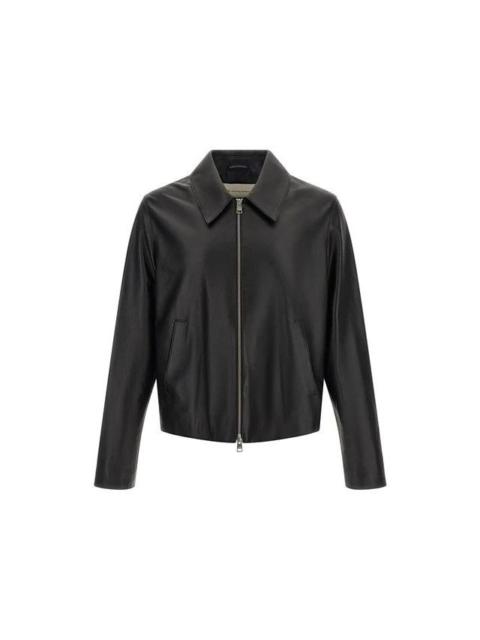 AMI Paris AMI PARIS Black Leather Jacket New & Authentic (Men's size:M