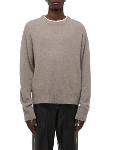 Helmut Lang Helmut Lang Lithe 3 Brushed Wool & Cashmere Sweater in Fog at Nordstrom