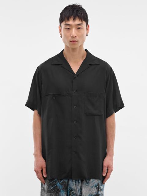 Yohji Yamamoto Black Relaxed Hawaiian Shirt