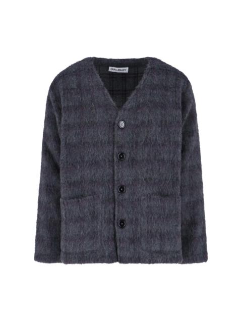Our Legacy 'PLUM CHECK' CARDIGAN