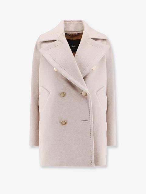 Max Mara Max Mara Berta Cashmere Peacoat With Gold Metal Buttons