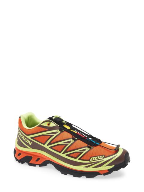 SALOMON Salomon Gender Inclusive XT-6 Sneaker in Red Orange/Sharp Green/Black at Nordstrom