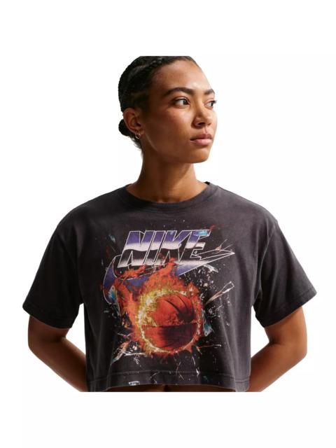 Nike Women's Vintage Short-Sleeve Basketball T-Shirt -Black