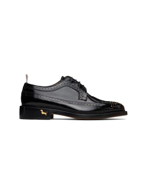 Thom Browne Black Spazzolato Leather Longwing Brogues