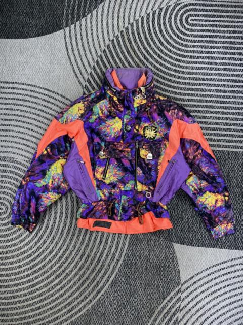 Asics Vintage Asics Ski Multicolor Full Printed Jacket Nice Design