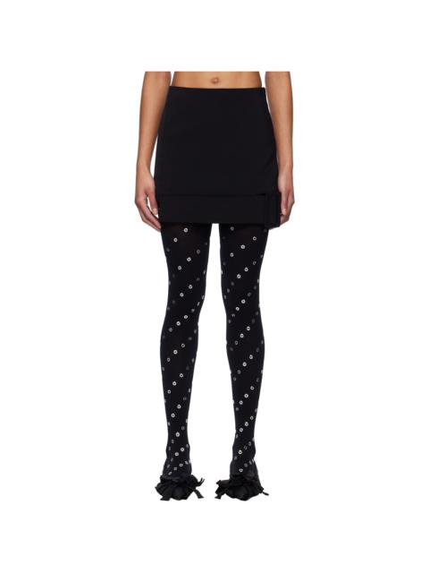 We11done Black Belt-Detail Mini Skirt