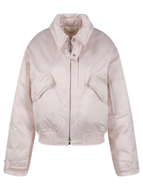 Victoria Beckham Cotton Satin Padded Bomber Jacket Women