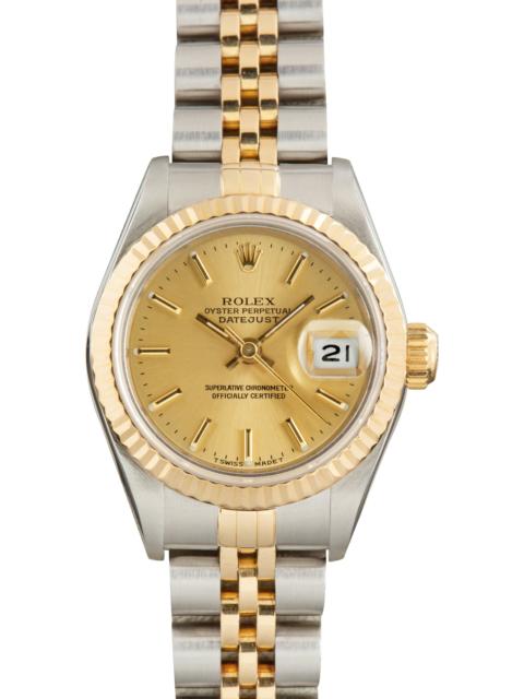 ROLEX Pre-Owned Ladies Rolex Datejust Champagne Dial Ref 69173