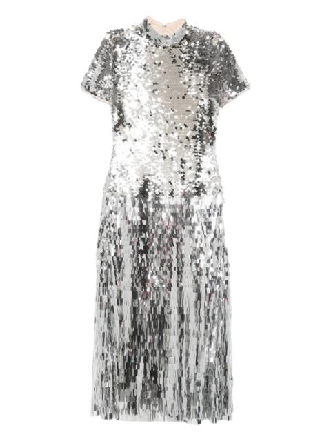 self-portrait sequin midi dress
