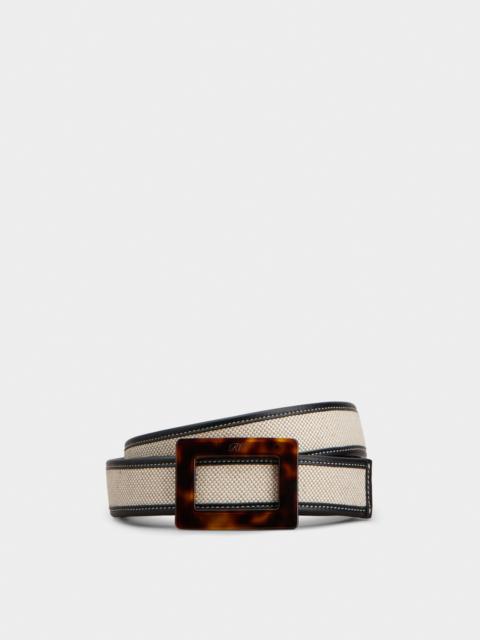 Roger Vivier Belle Vivier Belt in canvas