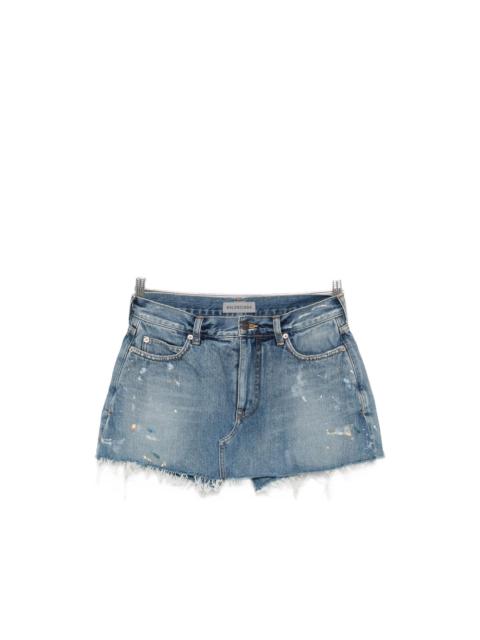 BALENCIAGA Balenciaga Blue Shorts - Mini Shorts Women
