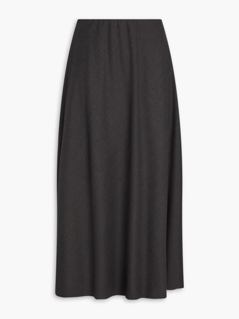Brunello Cucinelli Wool-blend twill midi skirt