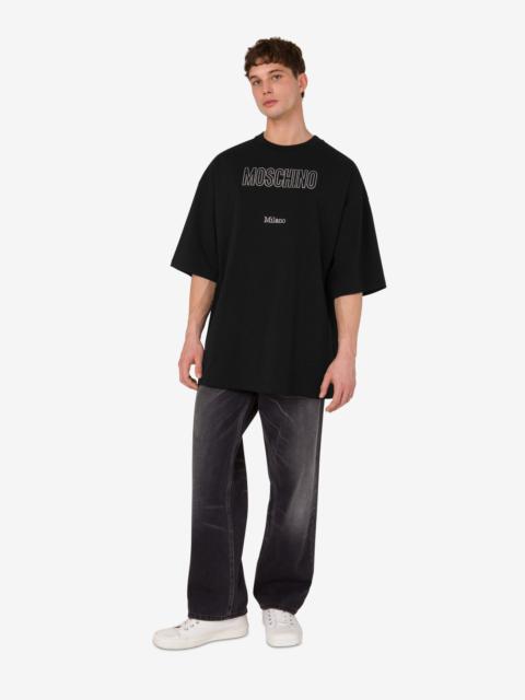 Moschino ORGANIC JERSEY T-SHIRT DECORATED