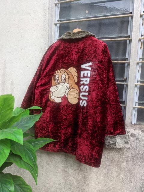 Other Designers Vintage - 🔥 RARE 🔥 Louis Versus Velvet Quilted Embroidery Spellout