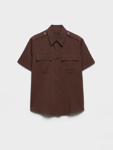 Prada Short-sleeved technical fabric shirt