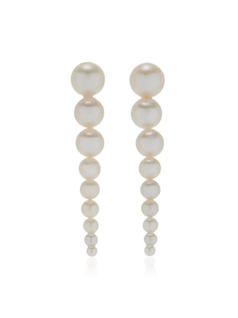 SOPHIE BILLE BRAHE Sienna 14K Gold And Pearl Earrings white