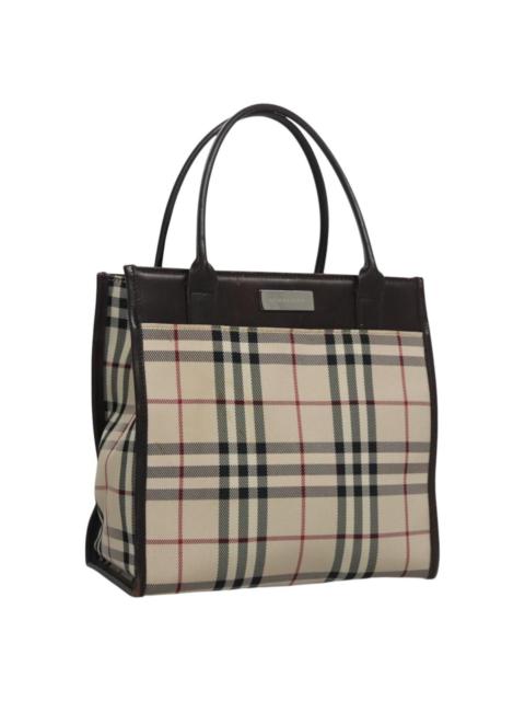 Burberry Burberry Nova Check Hand Bag Canvas Beige