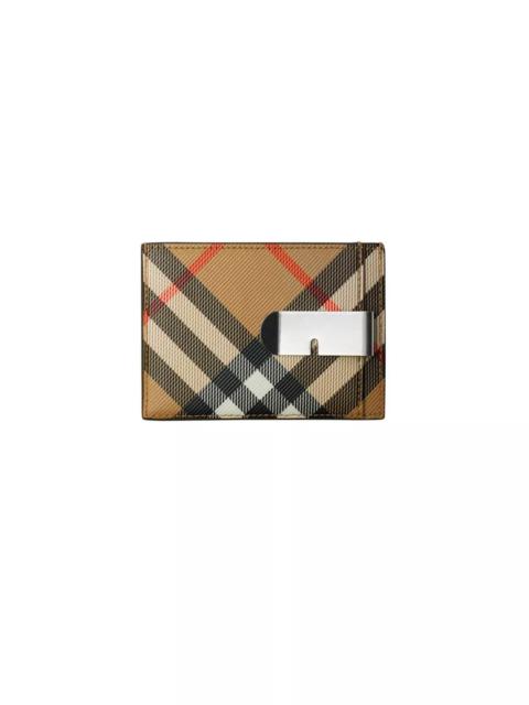 Burberry Check Clip Card Case