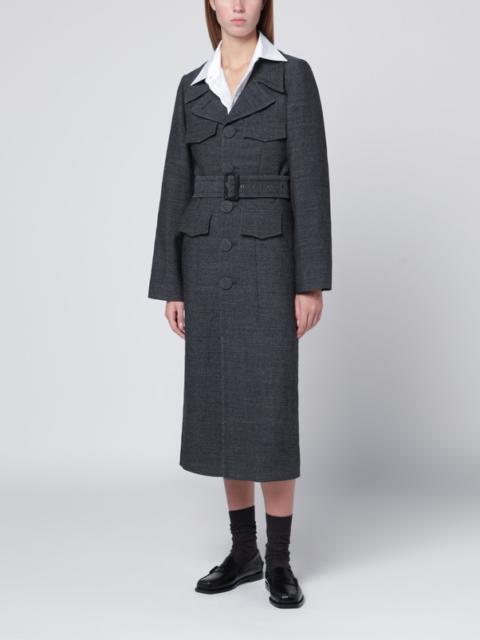 NAMACHEKO Grey wool coat with belt
