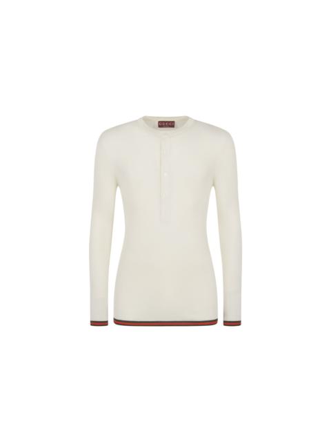 GUCCI Gucci Ribbed-Knit Silk T-Shirt Men
