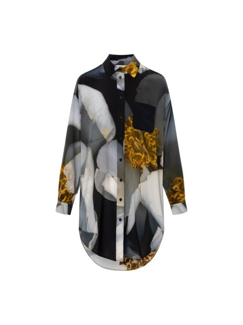 ANNTIAN BIG SHIRT - PRINT F WHITE ROSES