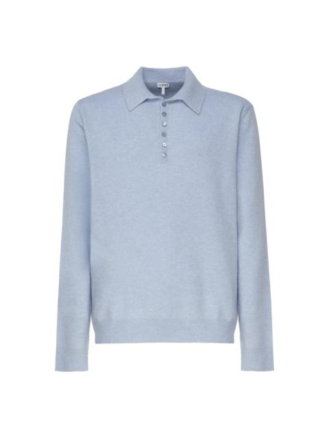 Polo Sweater In Soft Cashmere