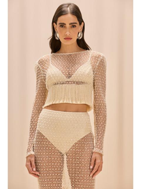 PatBO CROCHET BLOOM TOP