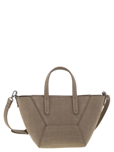 Brunello Cucinelli Brunello Cucinelli Women Bc Duo Mini Nubuck Croc Print Bag With Jewellery