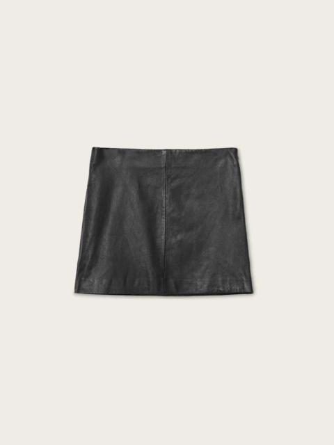 ALLSAINTS RENAI LEATHER MINI SKIRT