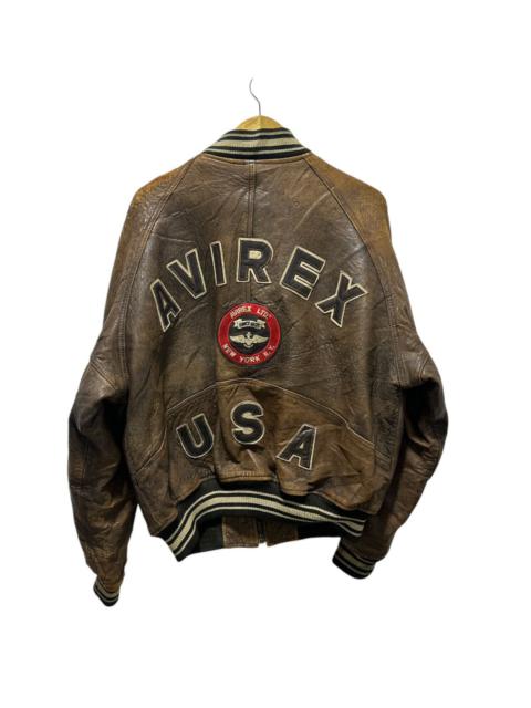 Other Designers Vintage Avirex Leather Jacket Bomber Jacket Design USA