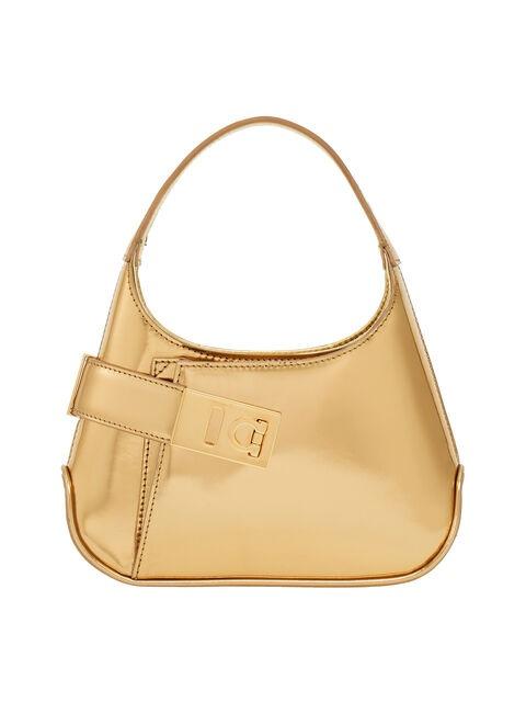 FERRAGAMO Ferragamo Arch Metallic Hobo Mini Bag