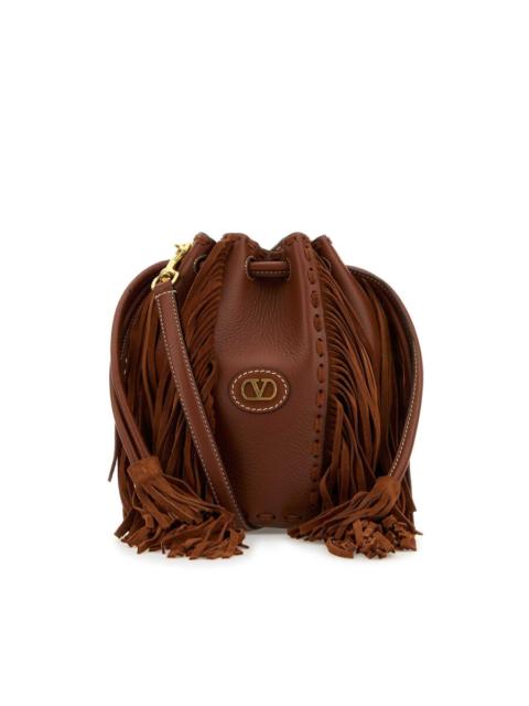 Valentino Valentino Garavani Caramel Leather Bucket Bag