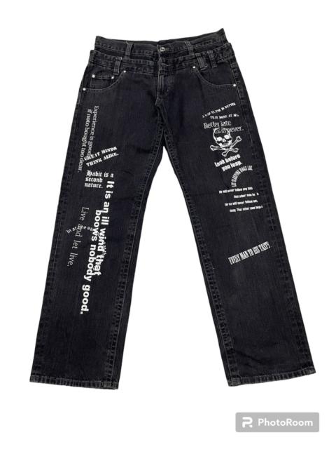 Other Designers Japanese Brand - Rare Vintage Double Waist Skull Jeans