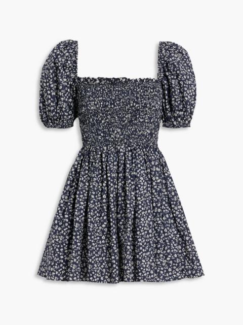 MATTEAU Floral-print cotton-poplin mini dress