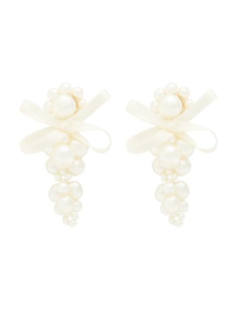 Simone Rocha Simone Rocha Petite Bow Faux Pearl-embellished Earrings