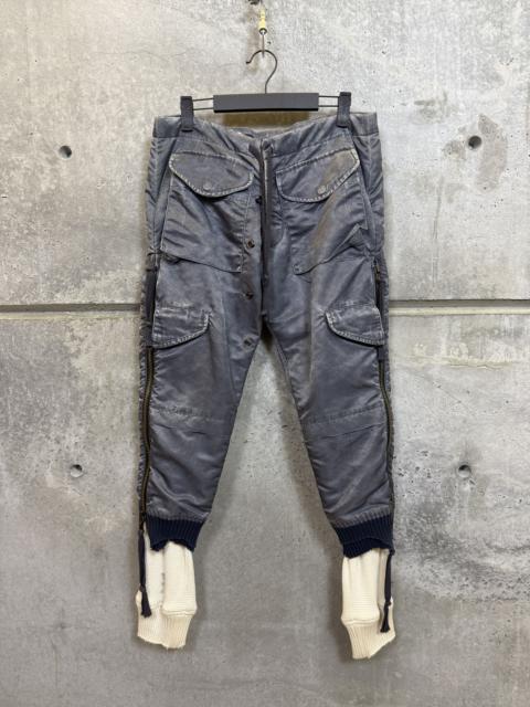 Greg Lauren Greg Lauren Washed Satin Zip Lounge Pants