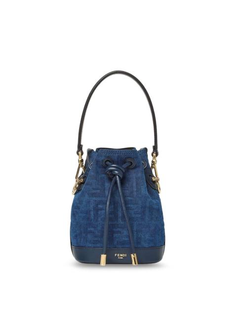 FENDI Fendi Mon Tresor Ff Flocked Denim Crossbody Bag